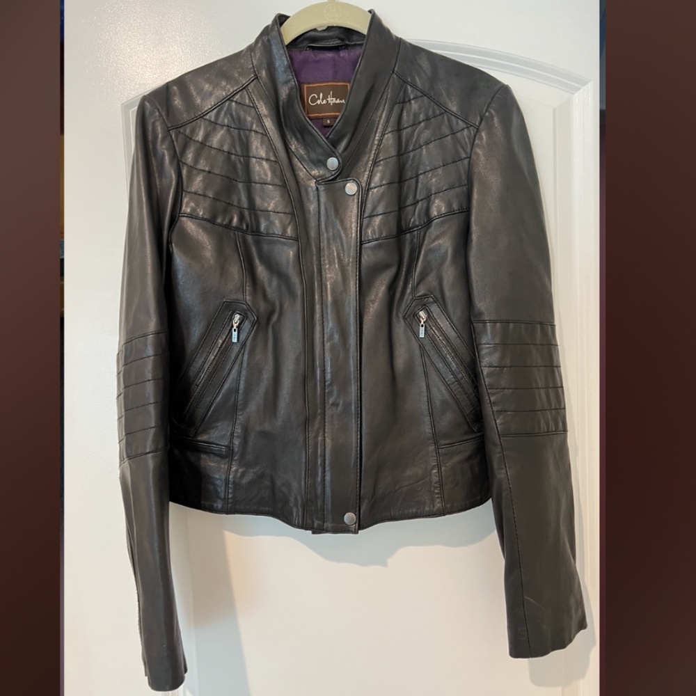 Cole Haan Leather Jacket size Small